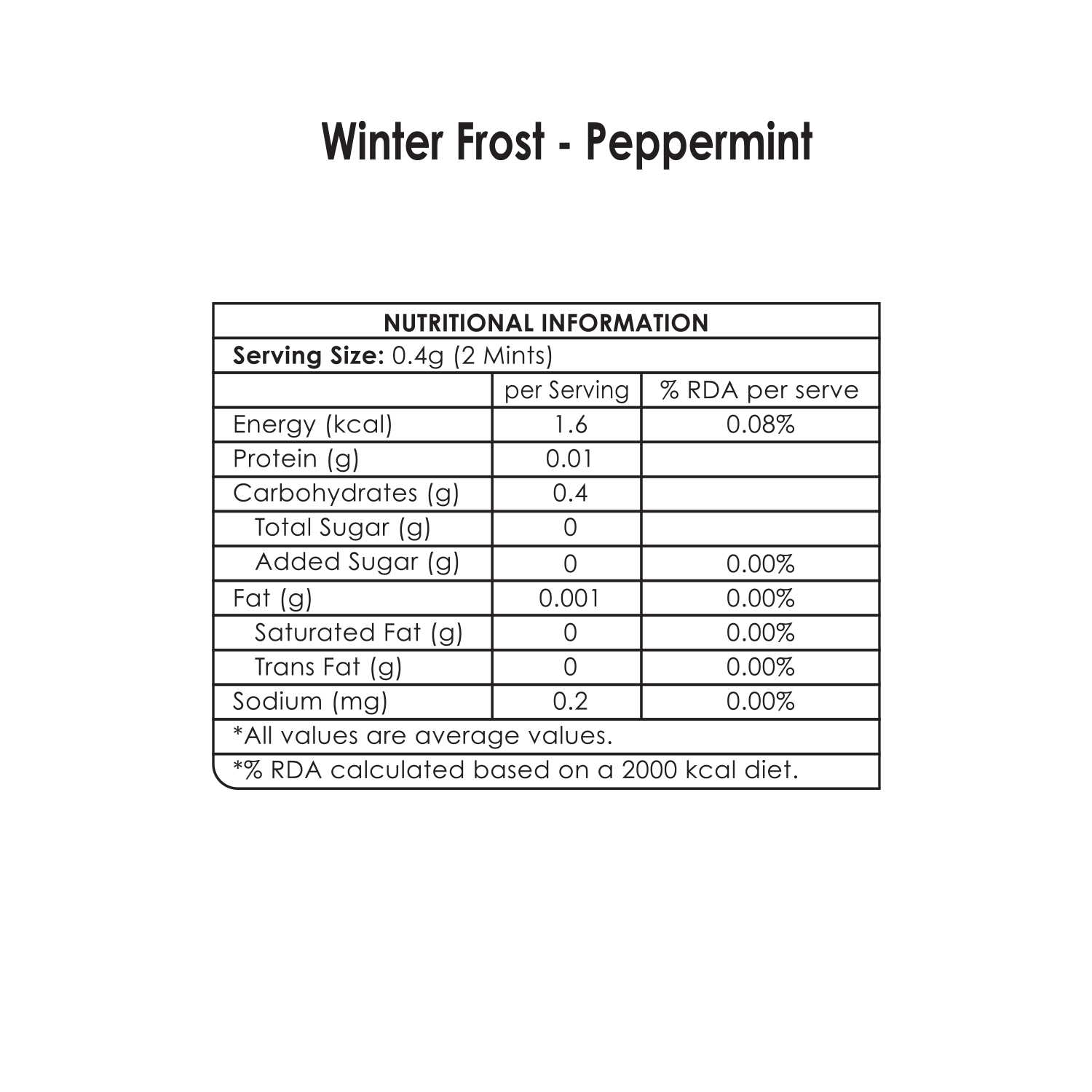 Winter Frost 14g