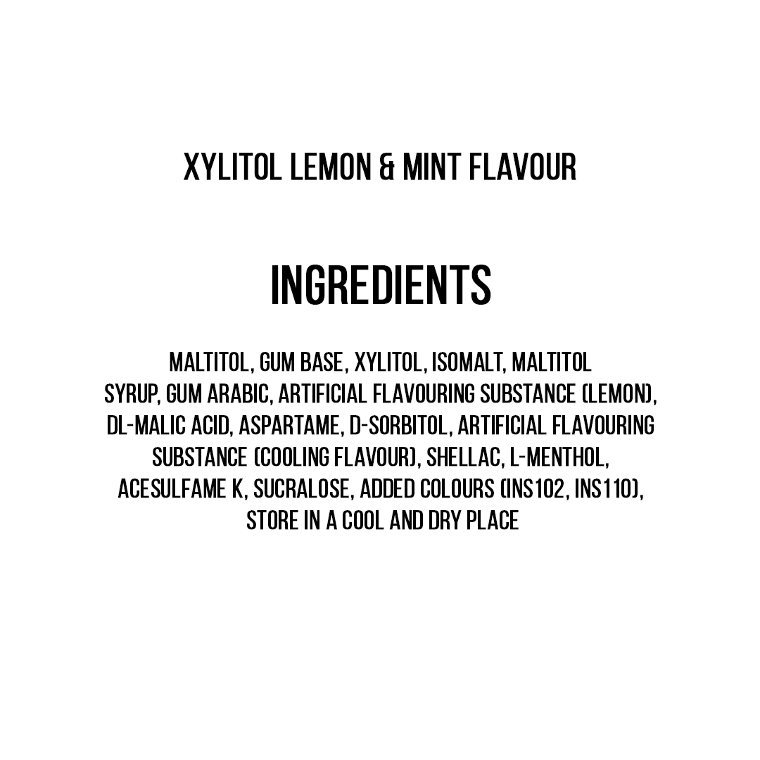 Xylitol Gum - Lemon & Mint Flavour