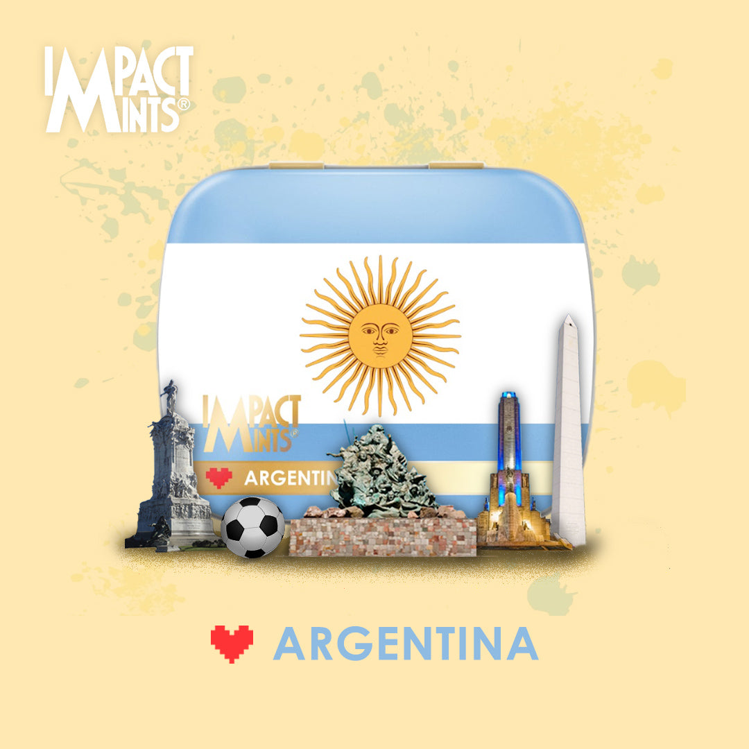 Impact Mints Limited Edition Strong Flag Tins 14g - Pack of 3 (Brazil, Argentina & England)