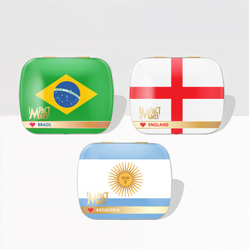 Impact Mints Limited Edition Strong Flag Tins 14g - Pack of 3 (Brazil, Argentina & England)