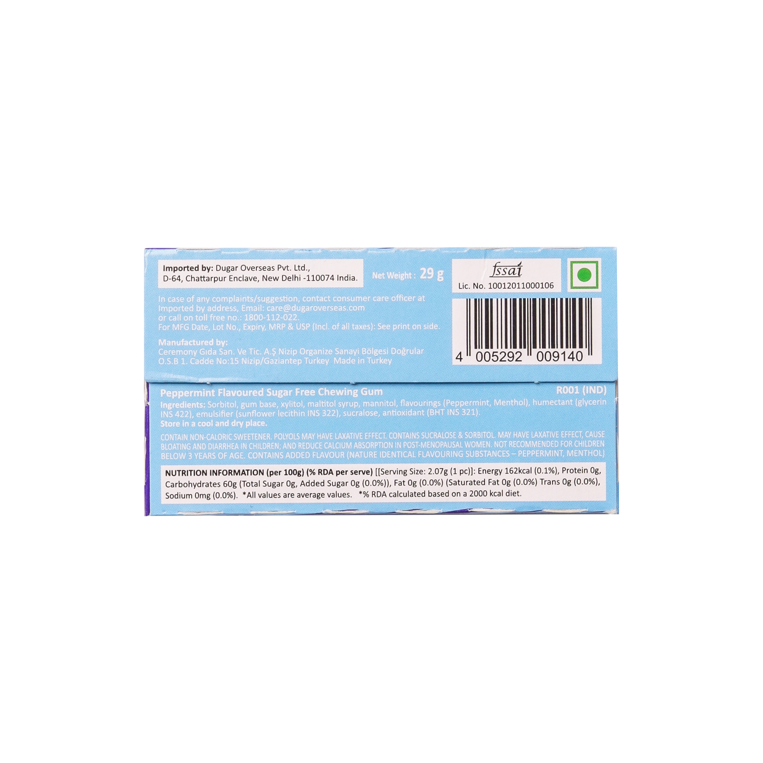 Strike Gum Pack of 2 (Peppermint & Tropical)