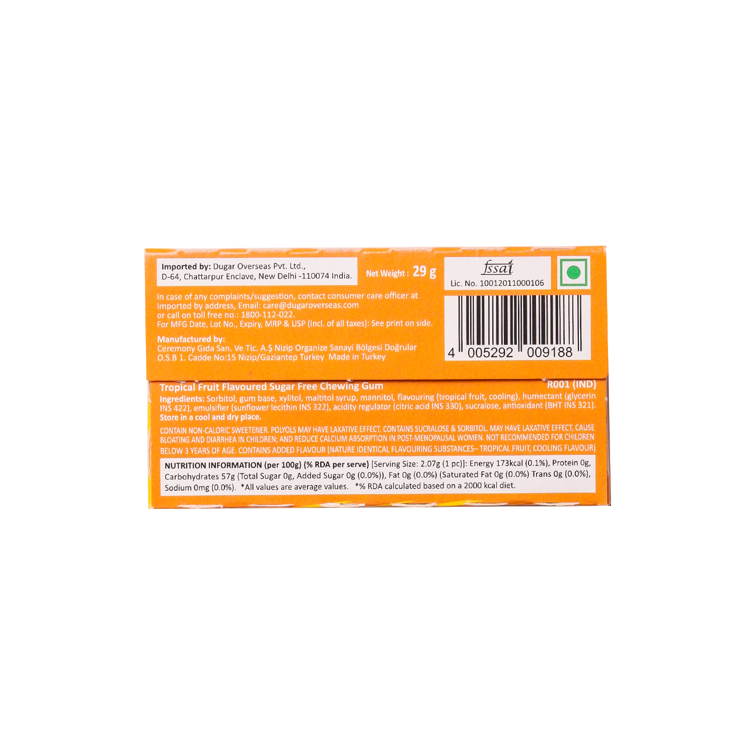 Strike Gum Pack of 2 (Peppermint & Tropical)