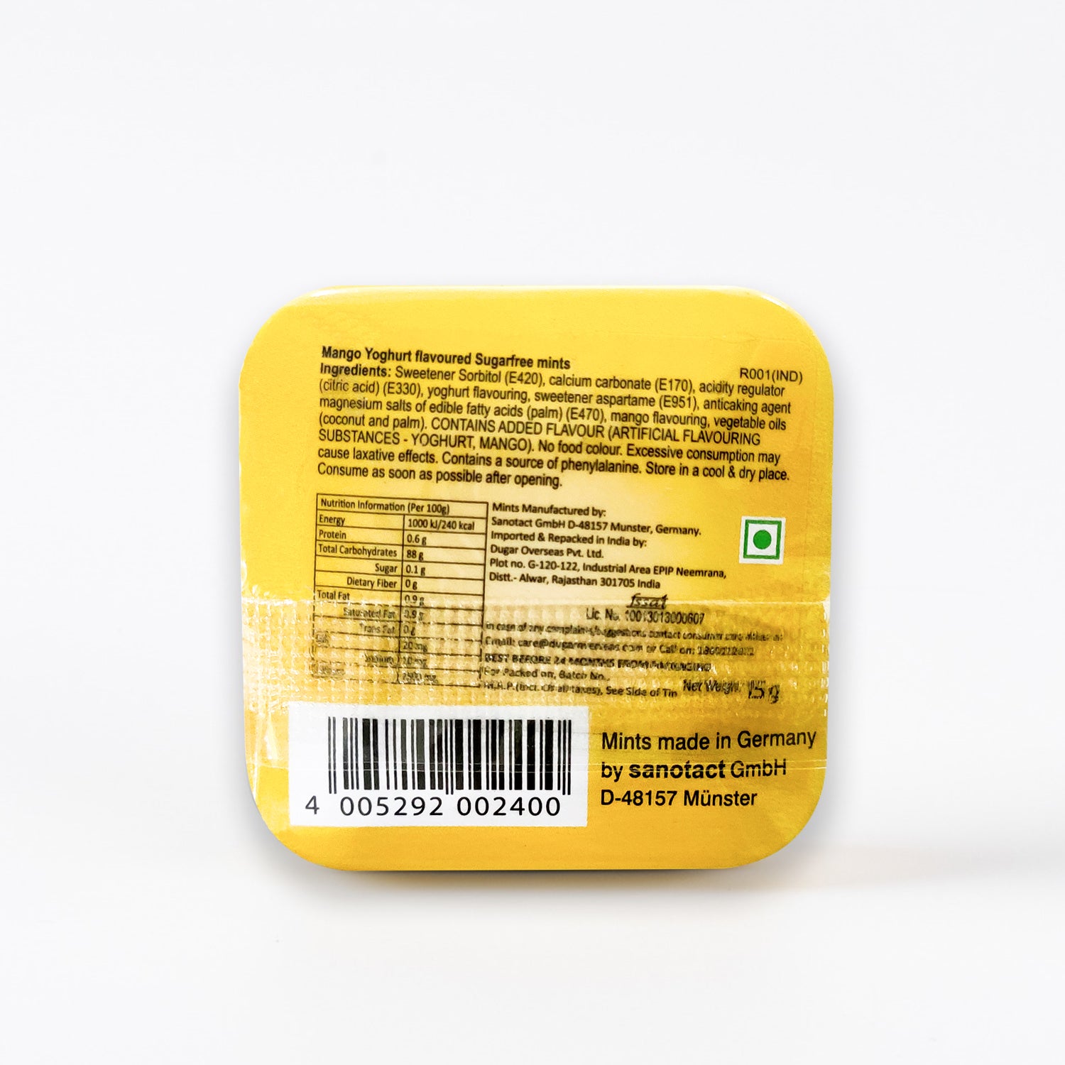 Impact Products Mango Yoghurt Mint 15g