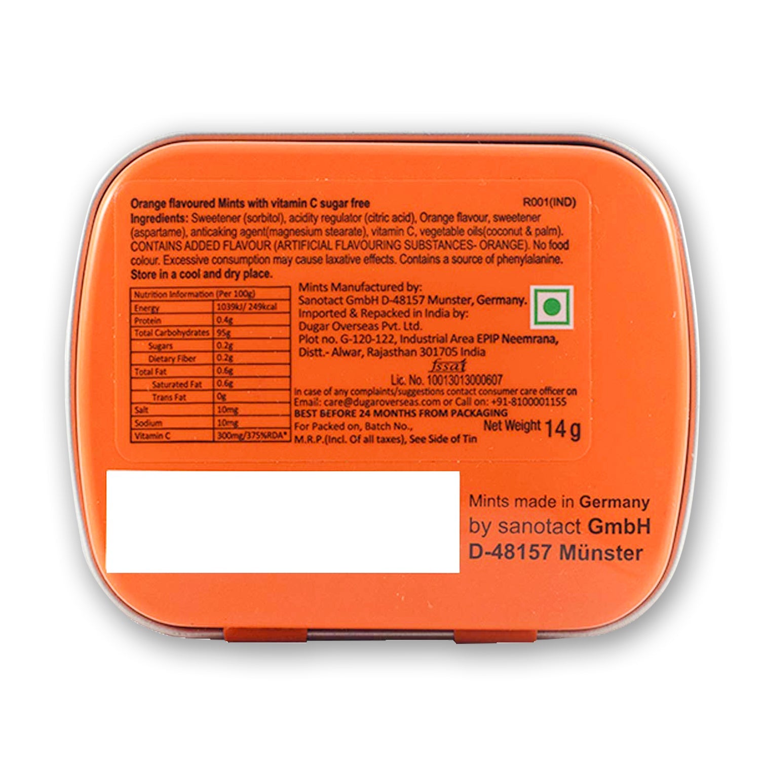 FRUITY COMBO PACK OF 2 FOR HER - Orange & Strawberry Mints 14g