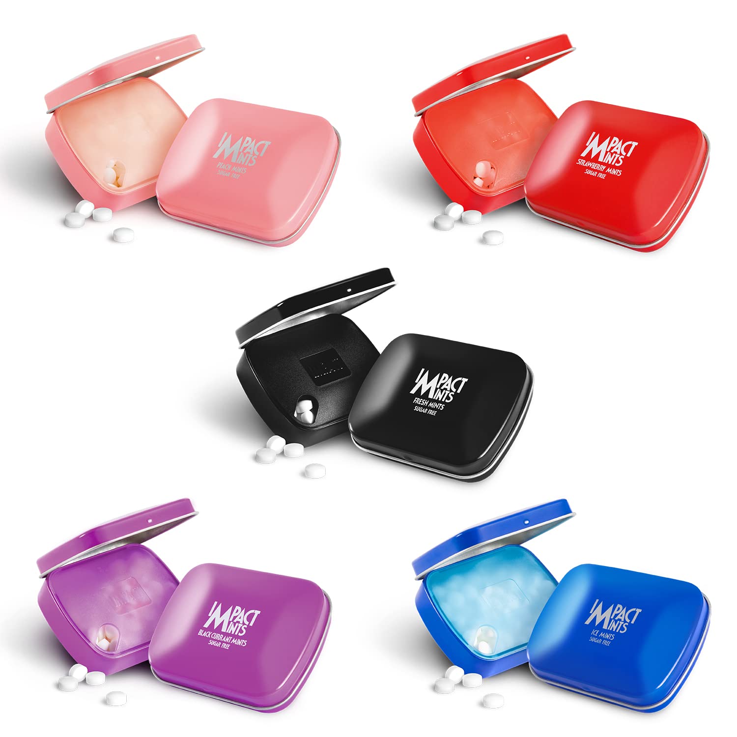 ASSORTED PACK OF 5 - PEACH, STRAWBERRY, FRESH, BLACK CURRANT & ICE